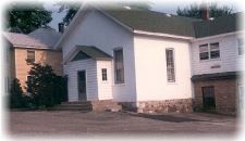 Old Walker Township Hall on the southwest corner of Leonard and Covell, circa 1987